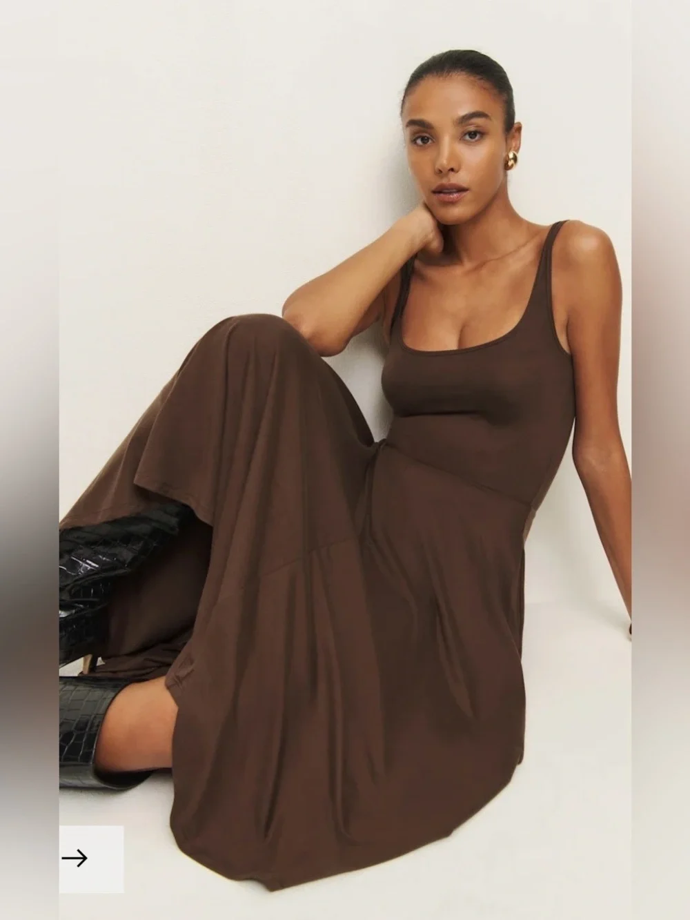Reformation Rou Jersey Midi Dress Size XS NWT
