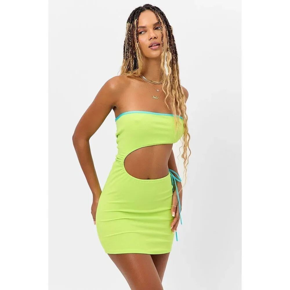 ✨Frankie’s Bikinis Renee Terry Strapless Tube Sz Small Dress✨