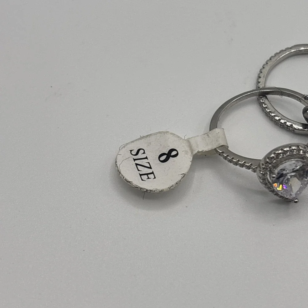 Stella‎ Picciotto Sterling Silver 3 Ring Set Size 8 New