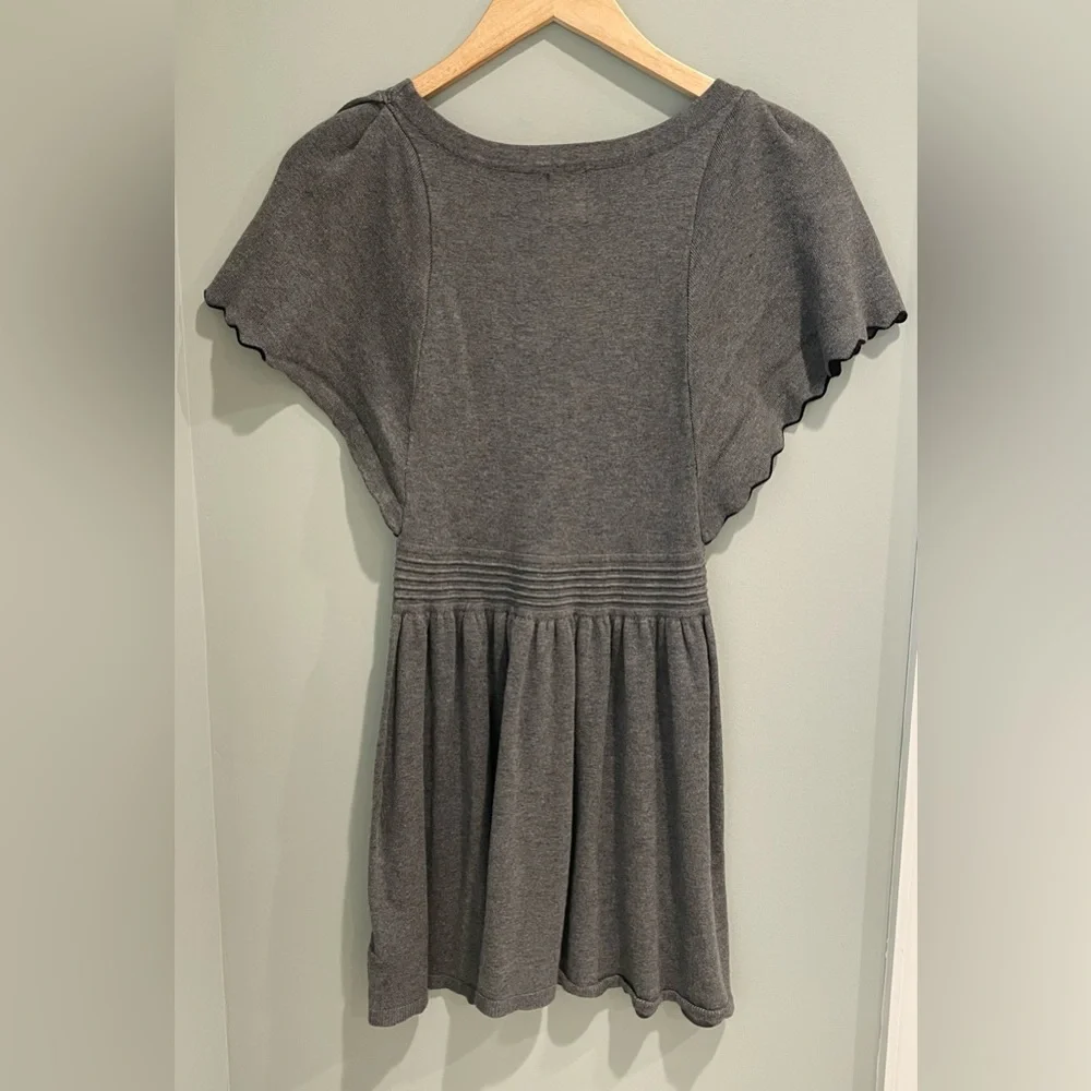 ELLA MOSS Girls Butterfly‎ Sleeve Sweater Dress Heather Grey Stretchy-Size 12