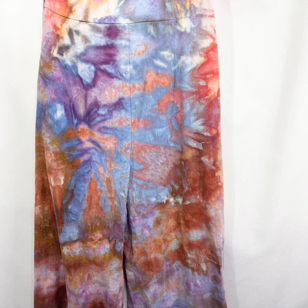 Princess Polly Size 0 Jumpsuit Handmade Tie Dye One Shoulder Wide Leg 988‎