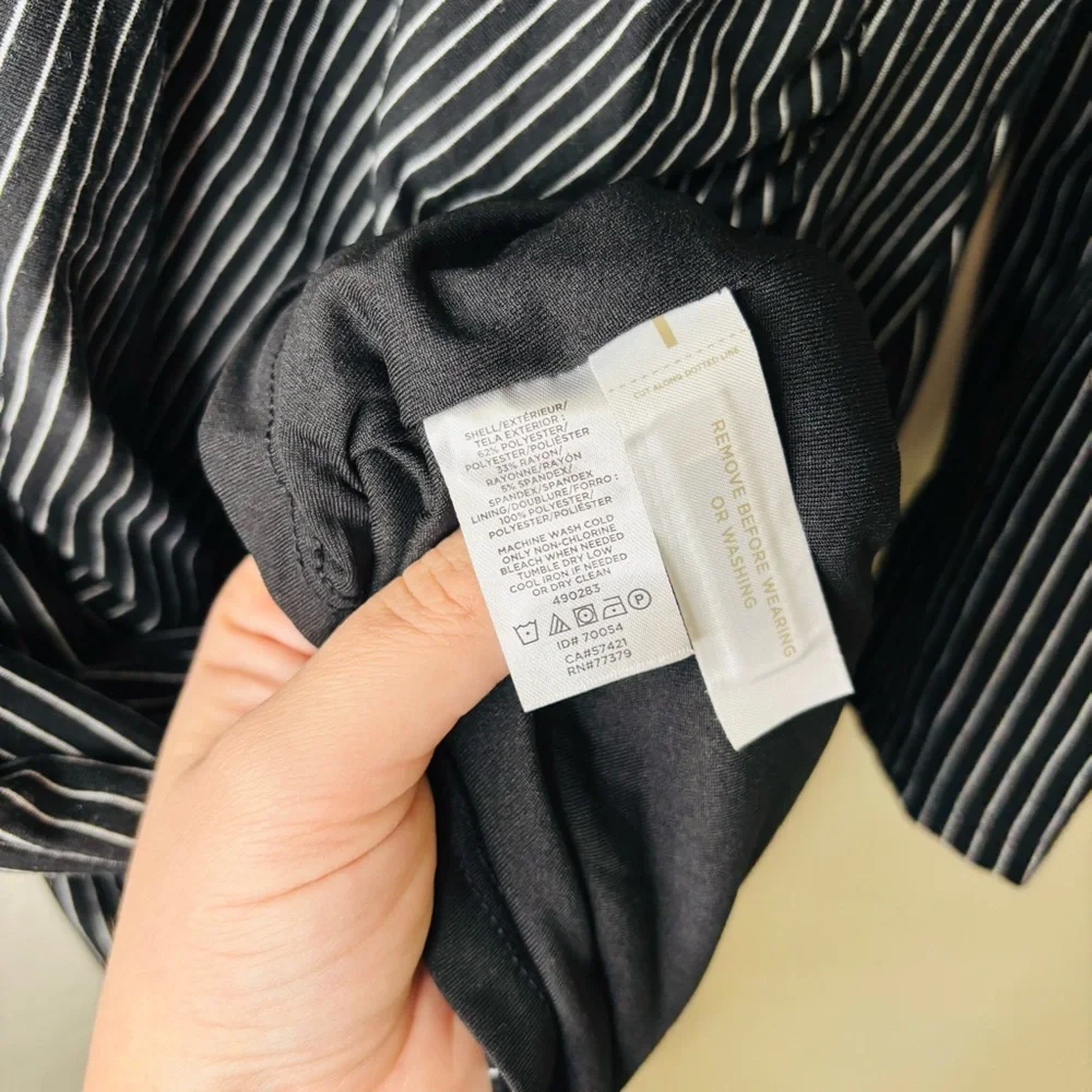 Ann‎ Taylor Pinstripe Dress NWT Women’s Long Sleeve Workwear Large S490283