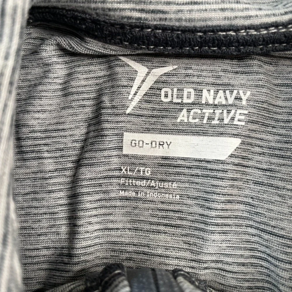 Old Navy Active Zip Up Long Sleeve Go-Dry Fitted Gray Activewear Jacket Sz‎ XL