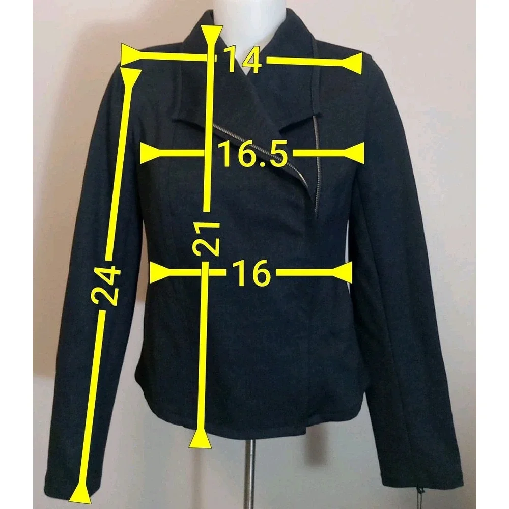 tommy hilfiger Women Indigo‎ Blue Side Zip Collared Longsleeve Blazer Size 4