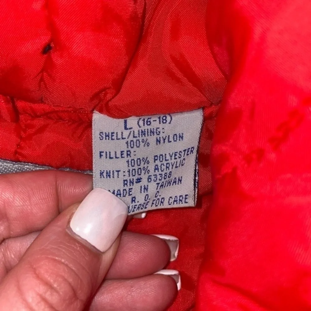 VTG 90s CHICAGO BULLS PUFFER JACKET LOGO‎ 7 YOUTH L 16-18
