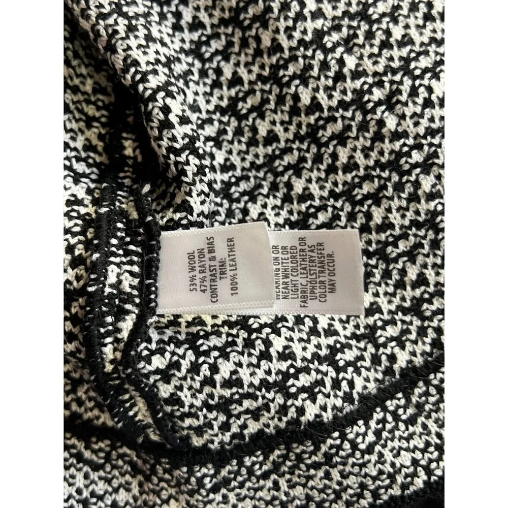 St John Collection Houndstooth Luxury Business Casual Jacket Black White Size 16