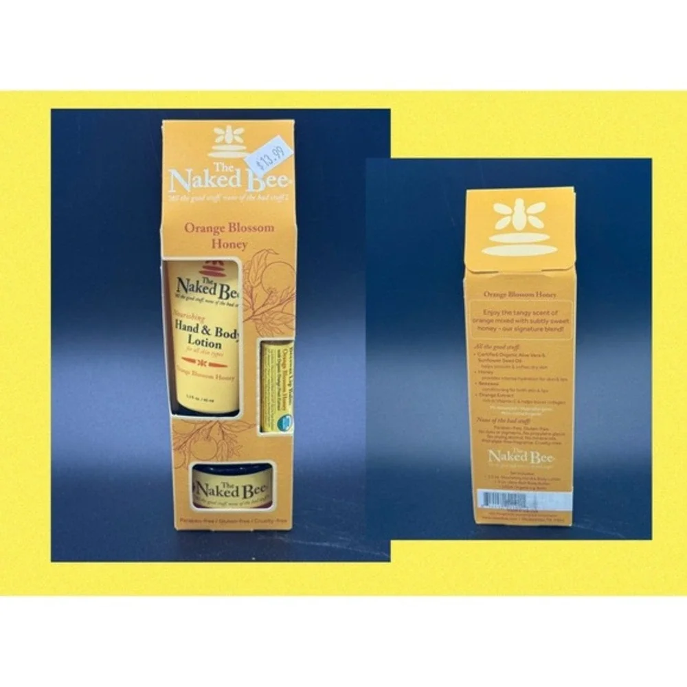 The Naked‎ Bee Orange Blossom Honey Hand Body Lotion & Lip Balm Gift Set