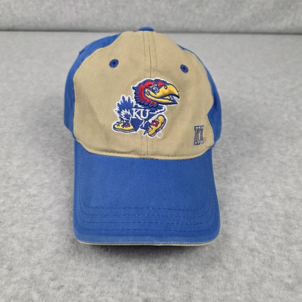 Kansas Jayhawks Hat‎ Cap Strap Back Mens One Size Blue NCAA Captivating History