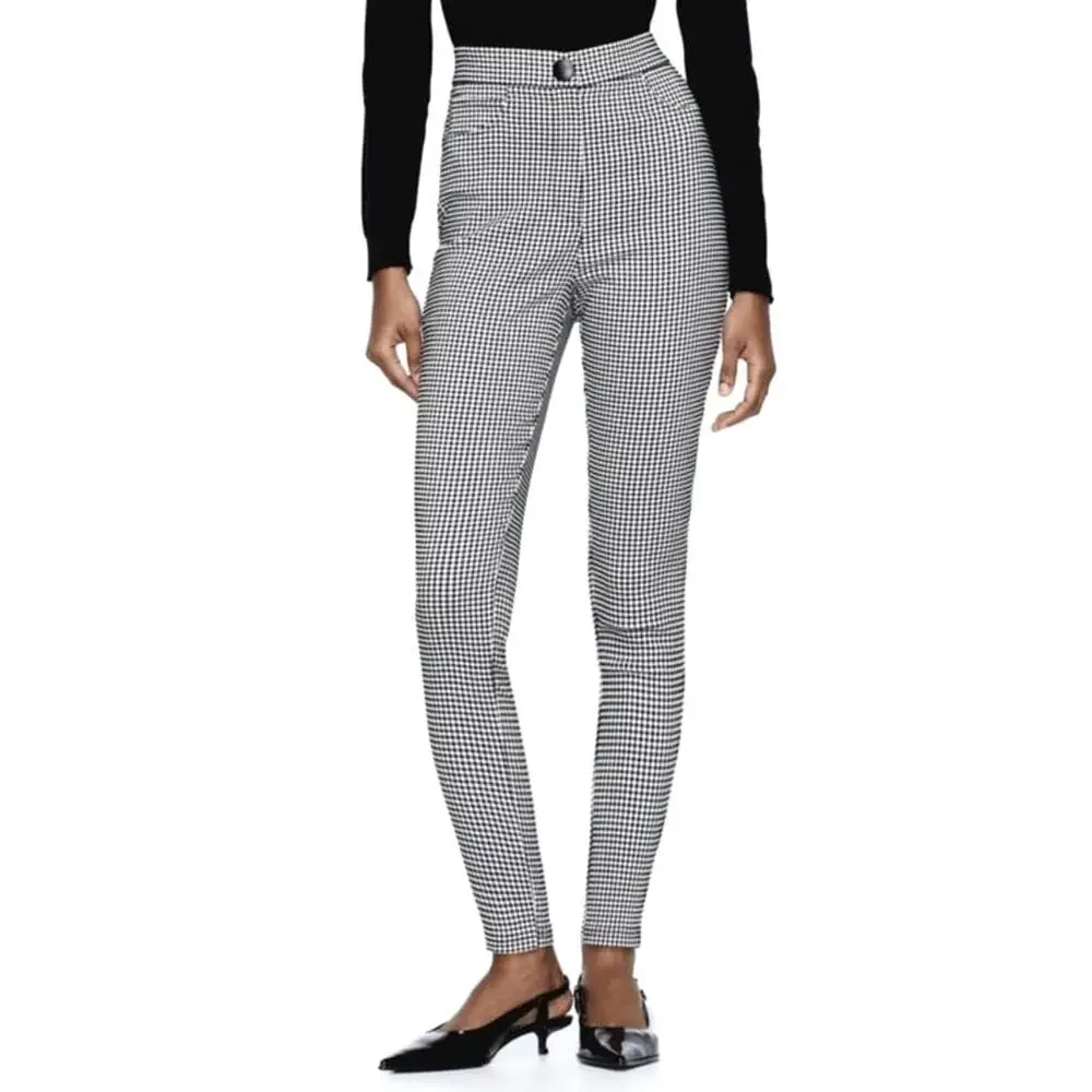 Zara houndstooth high