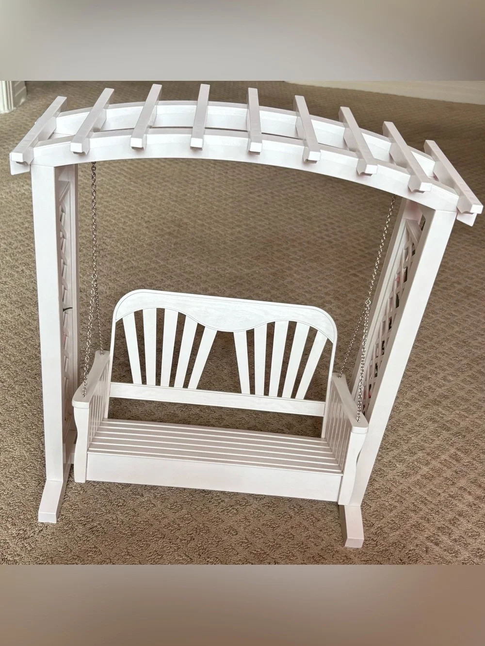 American Girl trellis swing