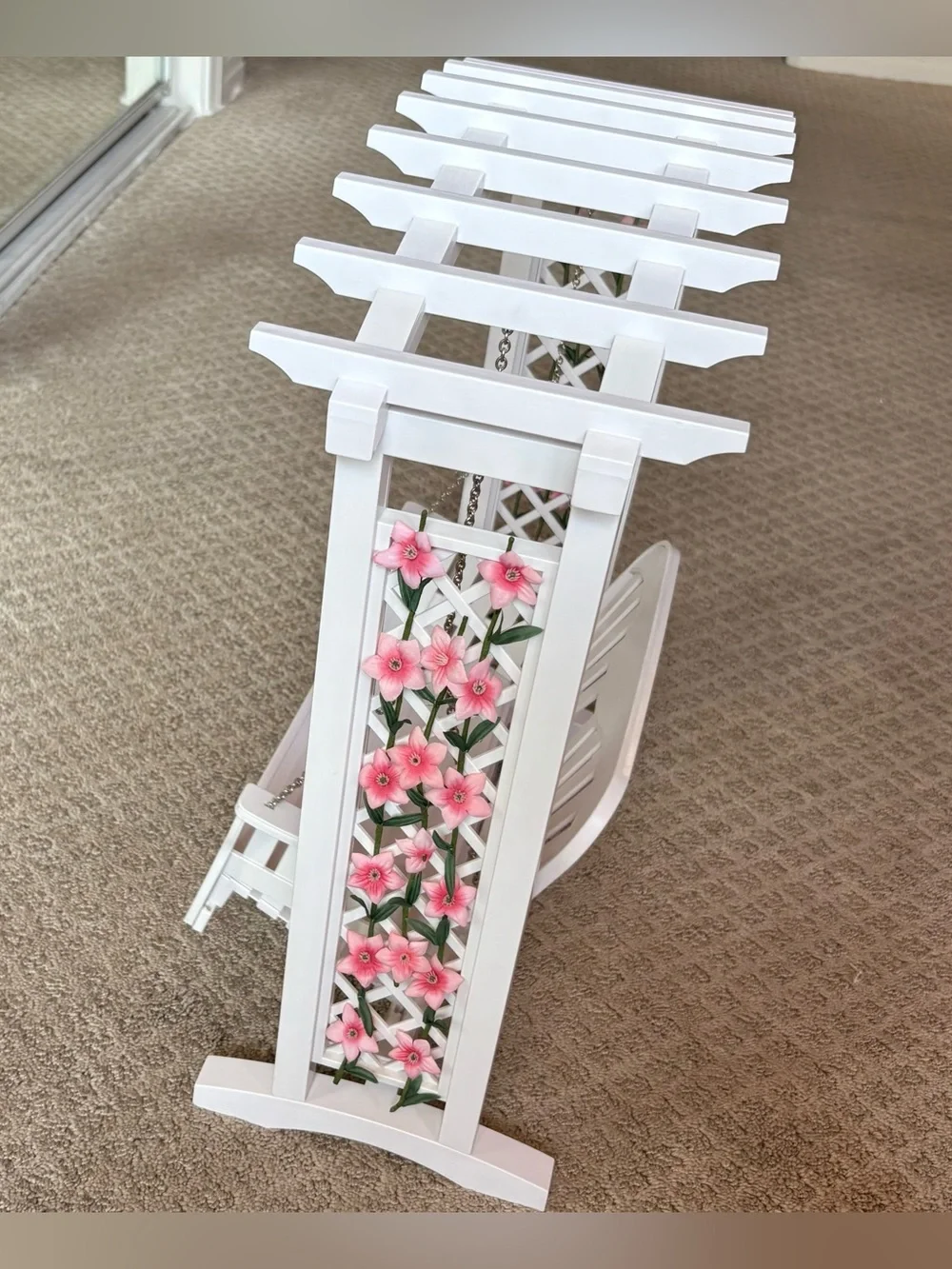 American Girl trellis swing