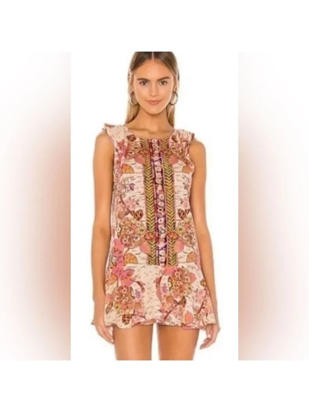 Free People Summer in Tulum Floral Mini Dress Sz. S