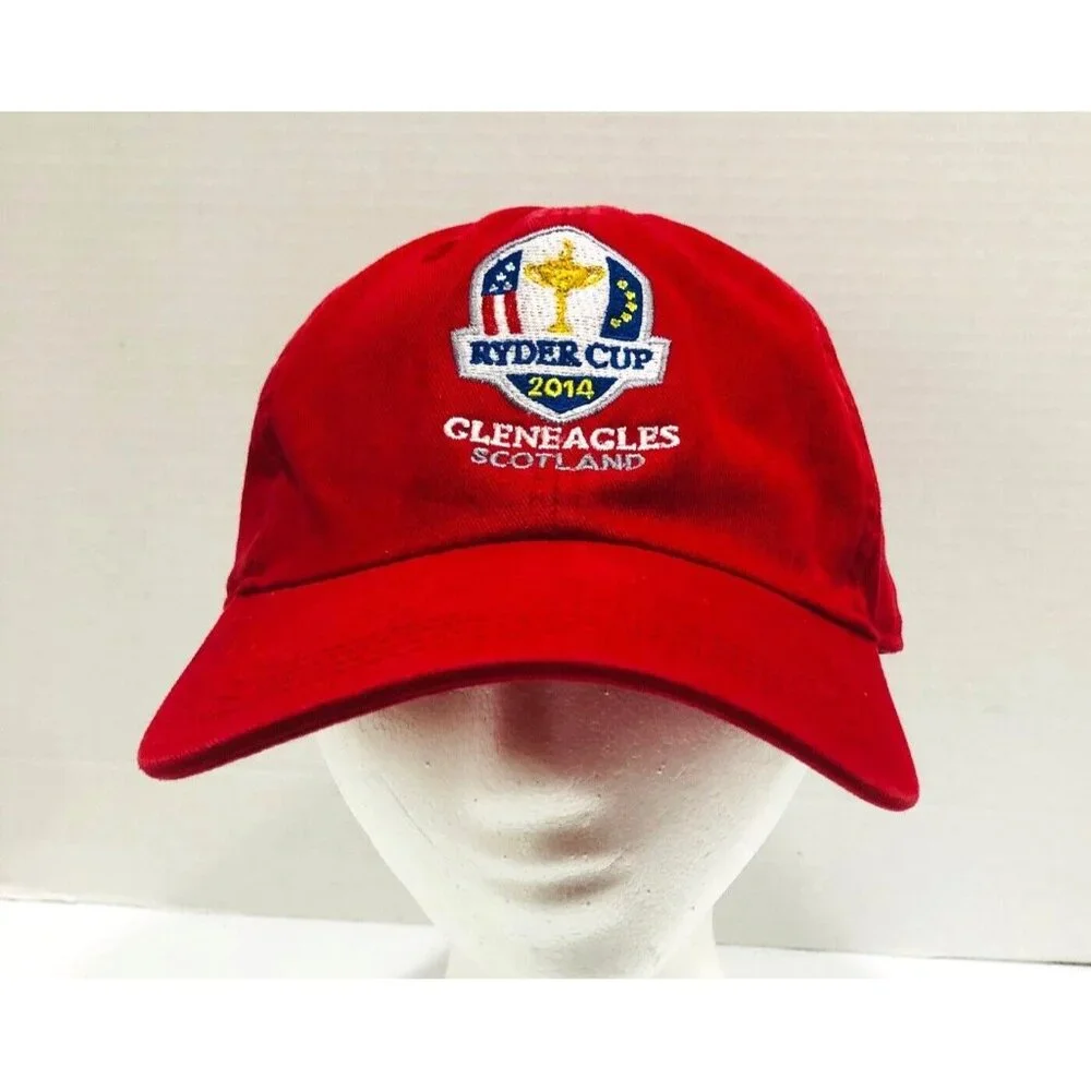 2014‎ Ryder Cup Golf Hat Red Embroider Gleneagles Scotland AHead Vintage Classic