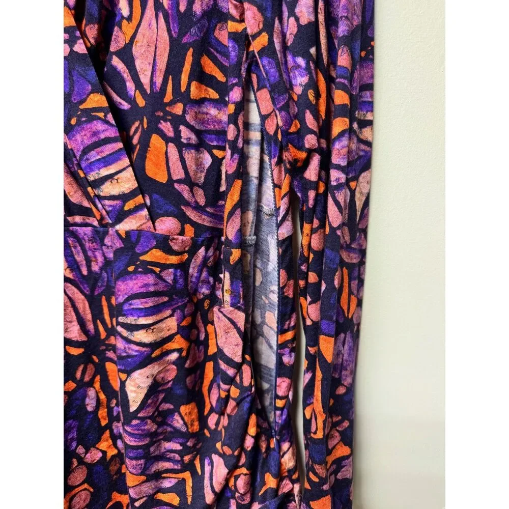 PERUVIAN CONNECTION Stella Kaleidoscopic Crossover Mini Dress, Concord, Sz XL