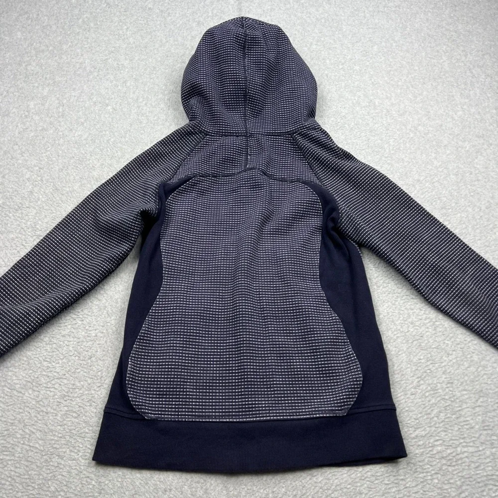 Lululemon Scuba Hoodie III Womens 6 Naval Blue Double Dot Full Zip Jacket W4IC8S