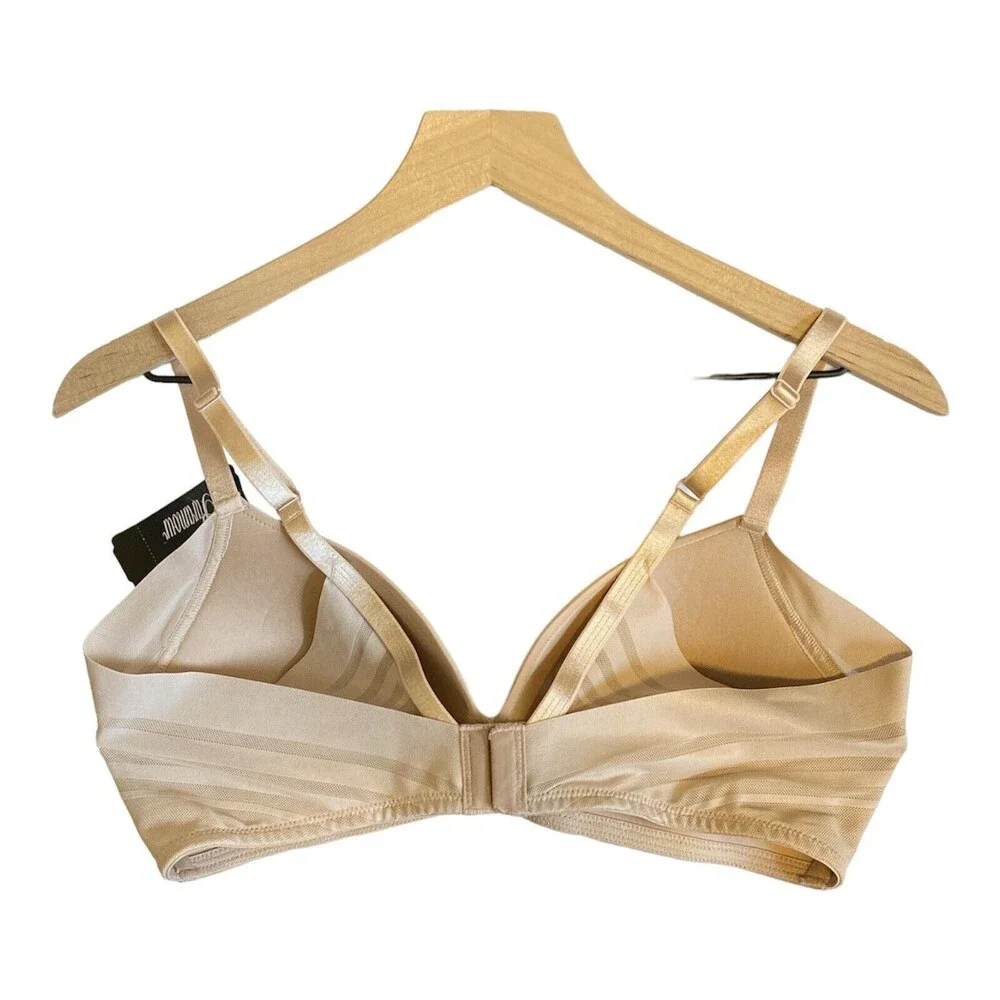 PARAMOUR Wireless T-Shirt Bra Size 34C Neutral Beige Tan Side Smoothing Support