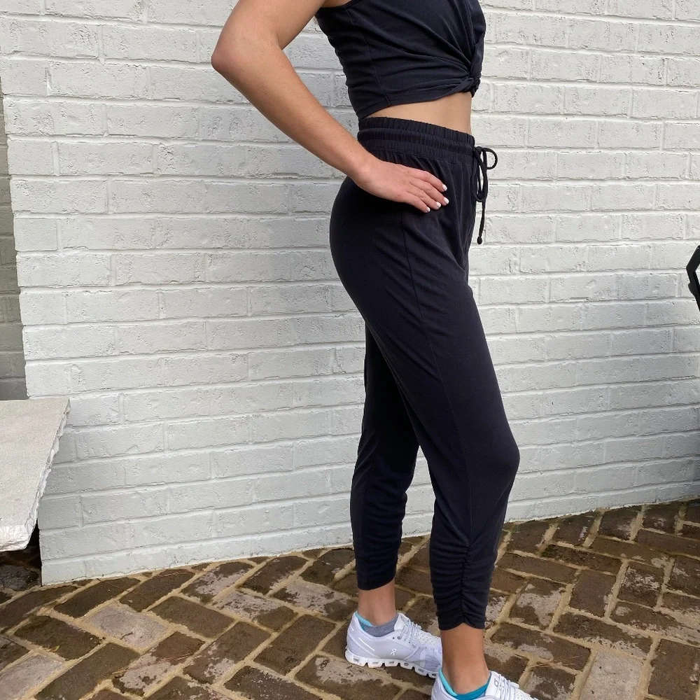 Express joggers crop ruched black XS