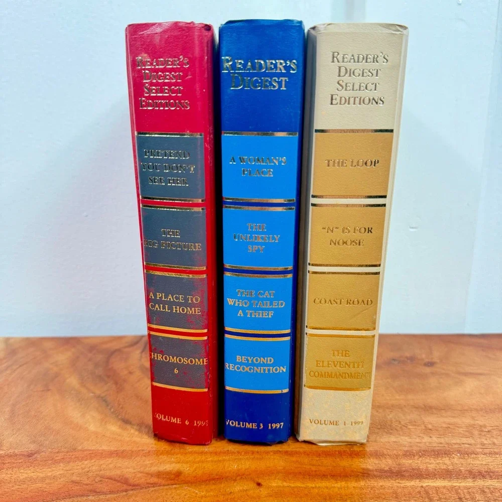 Readers Digest‎ Select Editions Hardcover Books Lot of 3 1997 1999 Red Blue Tan