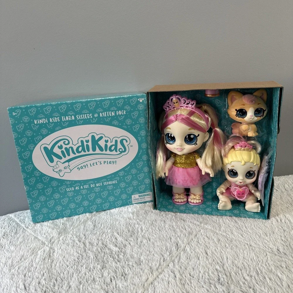 Kindi Kids Tiara Sisters And Kitten Pack  New In Box‎