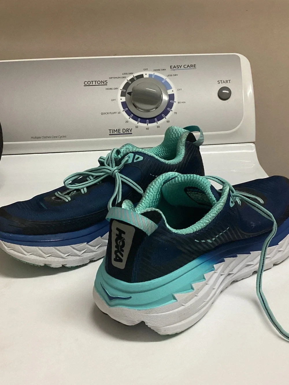 Hoka Women Navy Blue & Teal Running Sneakers