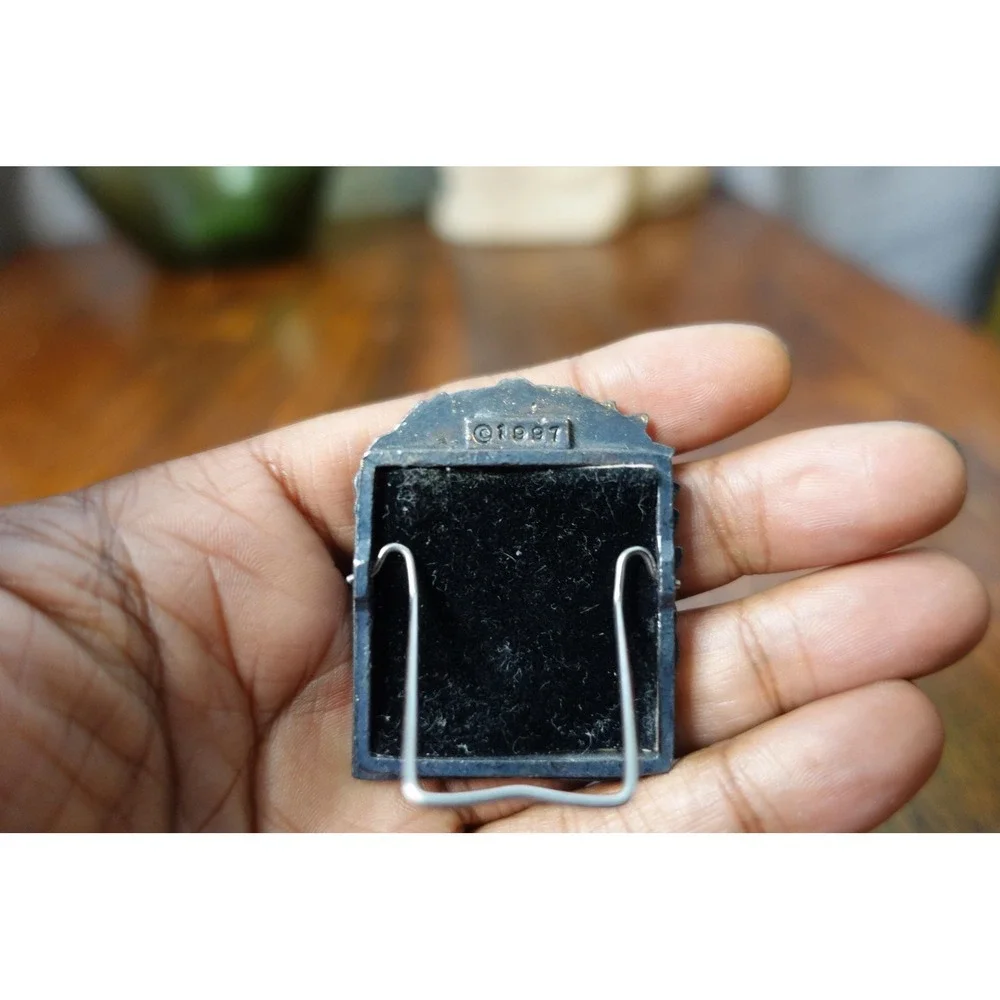 Vintage‎ miniature pewter picture frame ornate dollhouse accessory
