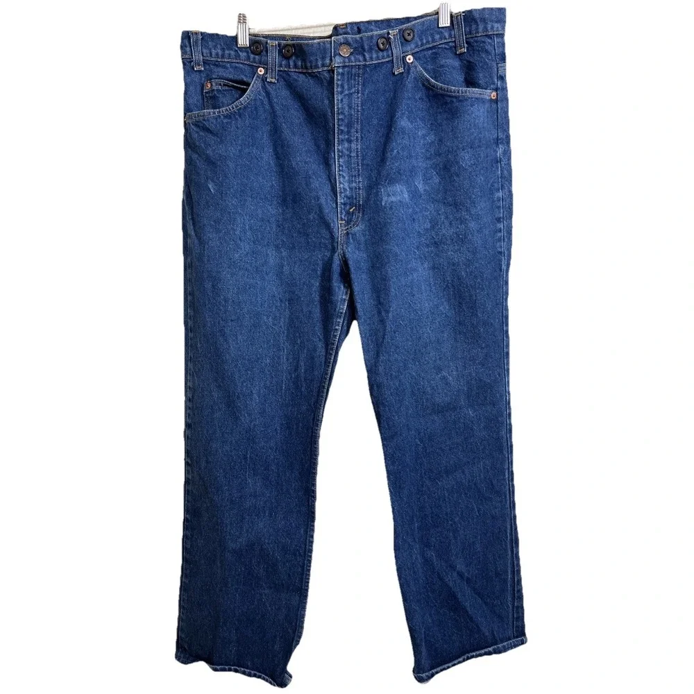 Vintage Levis 517 Mens 42x32 Blue Boot‎ Cut 80's Orange Tab Jeans USA Made