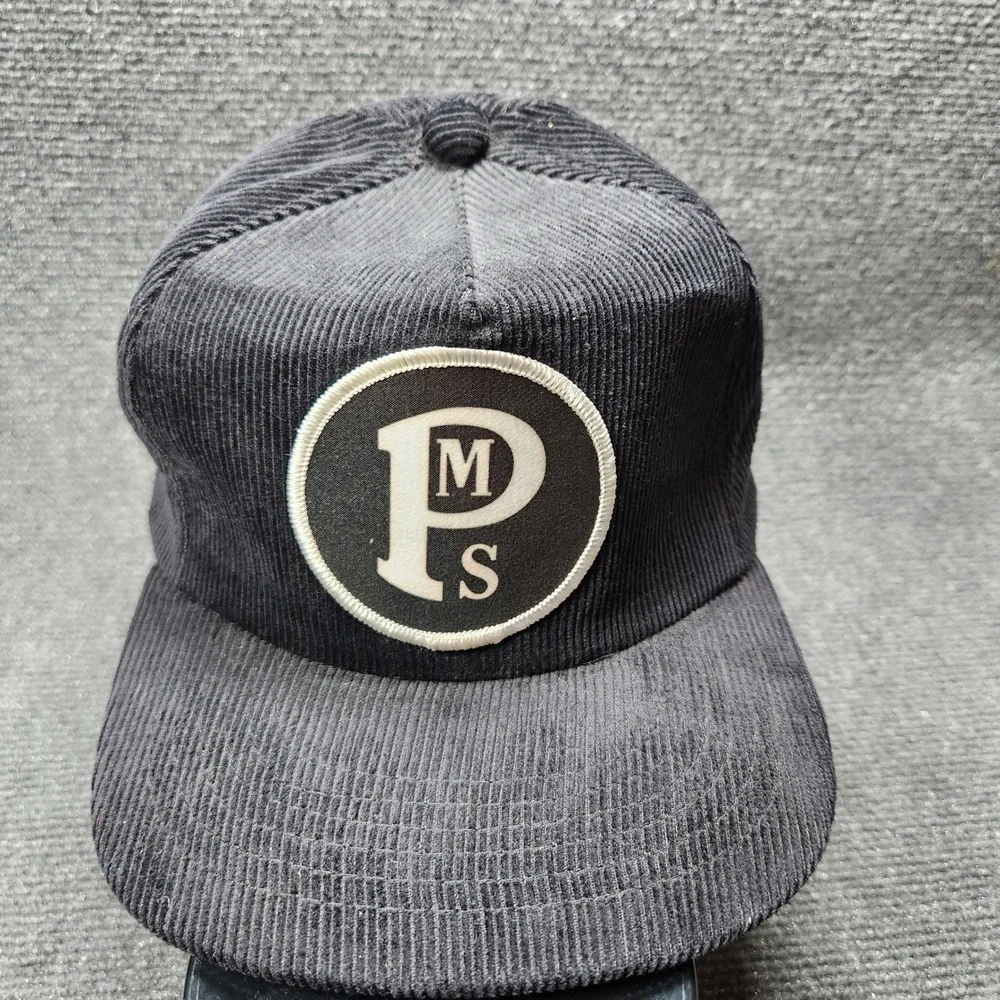 Yupoong PMS Patch Corduroy Snapback Hat Mens Black‎ vintage railroad