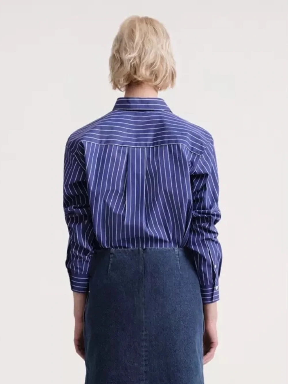 Toteme Striped Blue Button-Up women’s Shirt