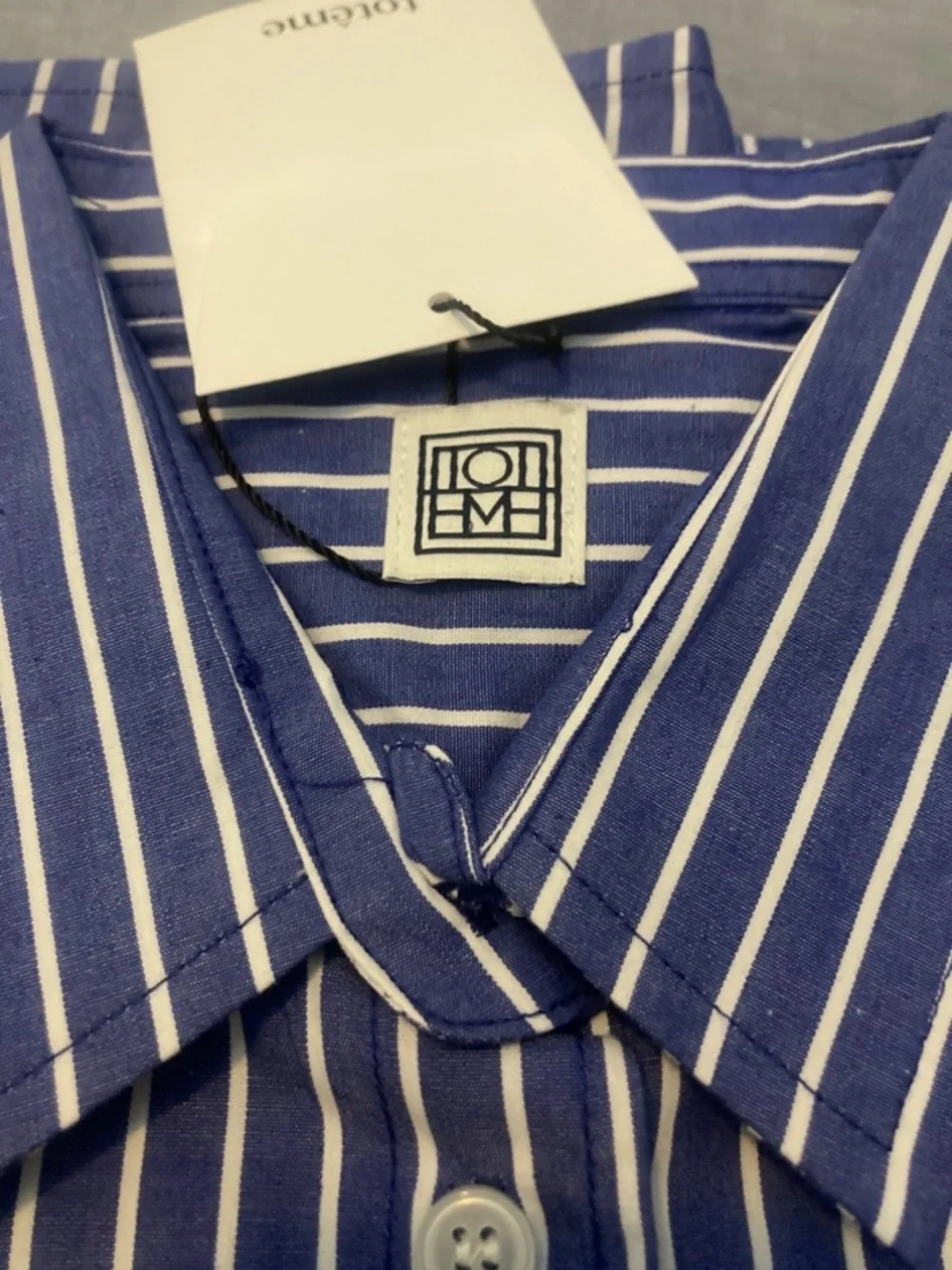 Toteme Striped Blue Button-Up women’s Shirt