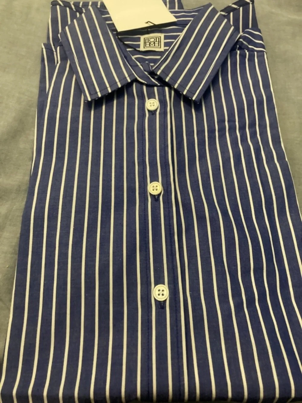 Toteme Striped Blue Button-Up women’s Shirt