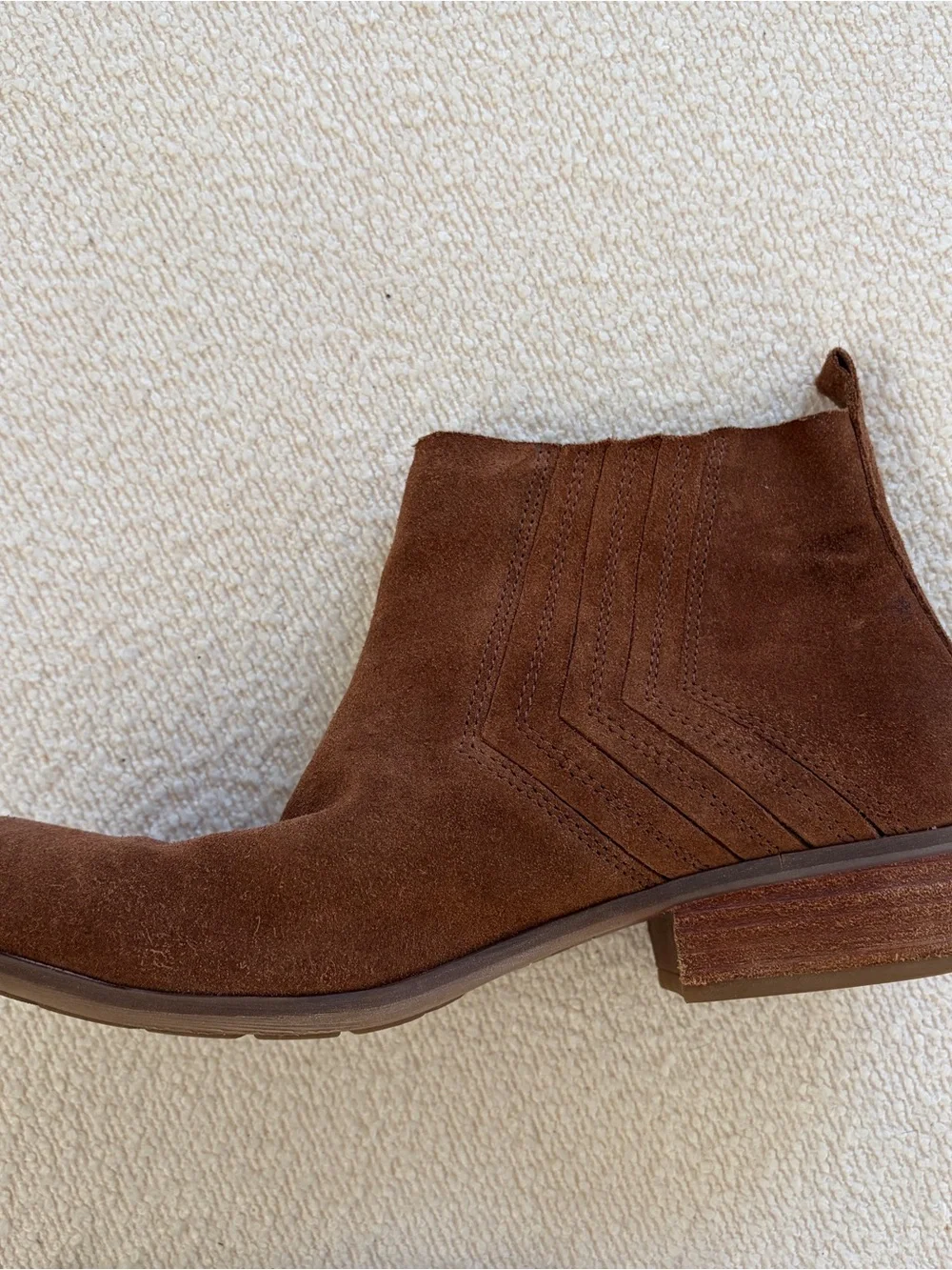 Korks Brown Suede Ankle Booties