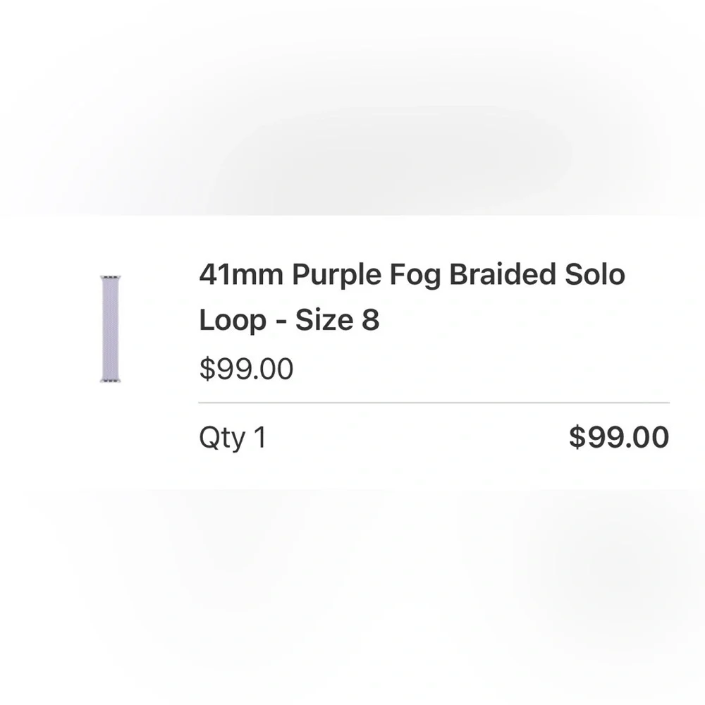 41mm Purple Fog Braided Solo Loop - Size 8