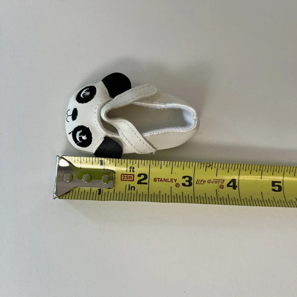 Panda Bear Doll Shoes White Mary Jane Shoes for Dolls‎ Cute Costume