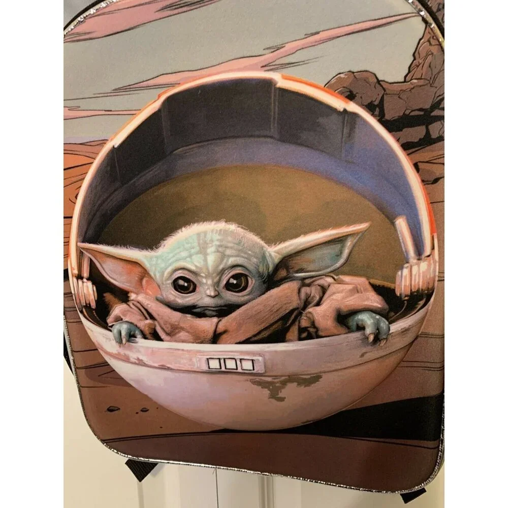 New Disney Star Wars Mandalorian Baby‎ Yoda 18”kids Backpack The Force Is Strong
