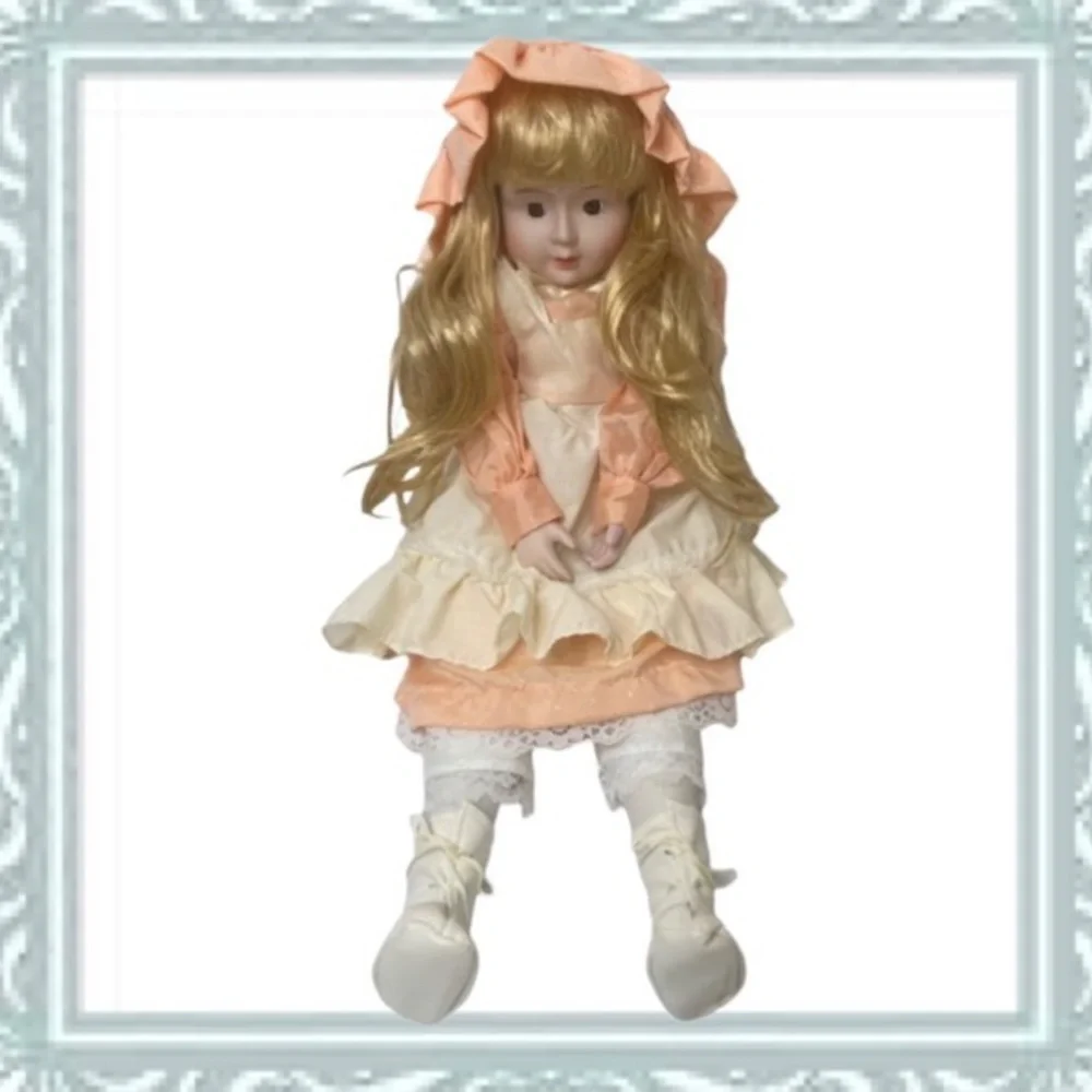 Vintage Doll Porcelain Sally Victorian Country Cottage Farmhouse Vintage Toys