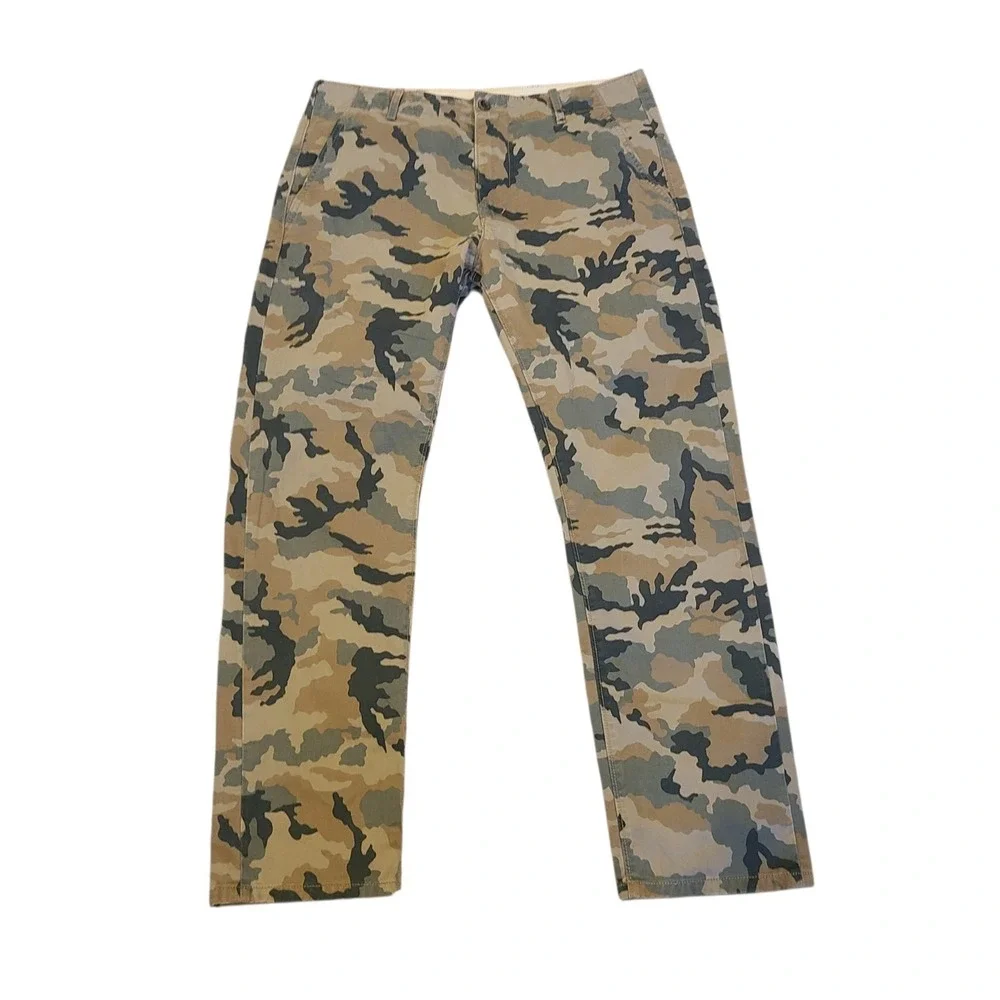Levis Strauss Camo Pants Mens W33 L30 Military Style Straight Leg Streetwear‎