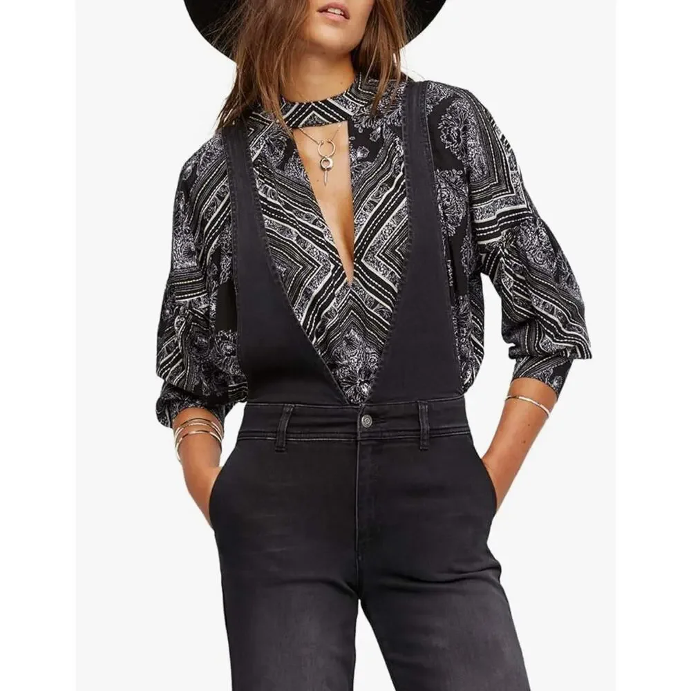 Free People Women’s XS Walking On A‎ Dream Tunic Blouse EUC