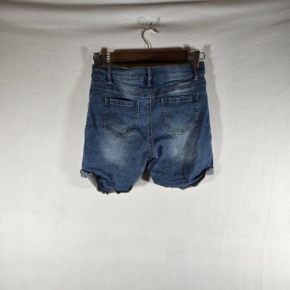 Extremely Me Kids Girls Denim Shorts Size 14  Gently Used