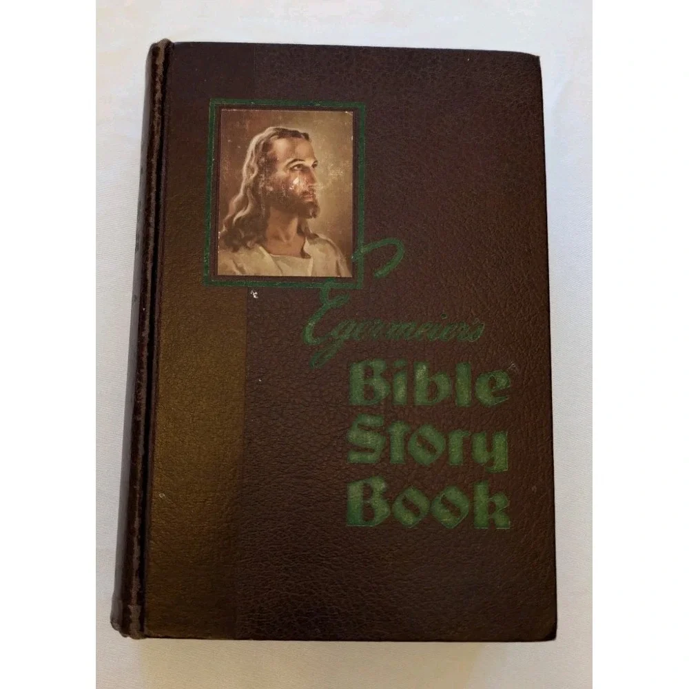 Vintage 1955 Egermeier's Bible Story Book Deluxe Edition Hardcover Warner Press