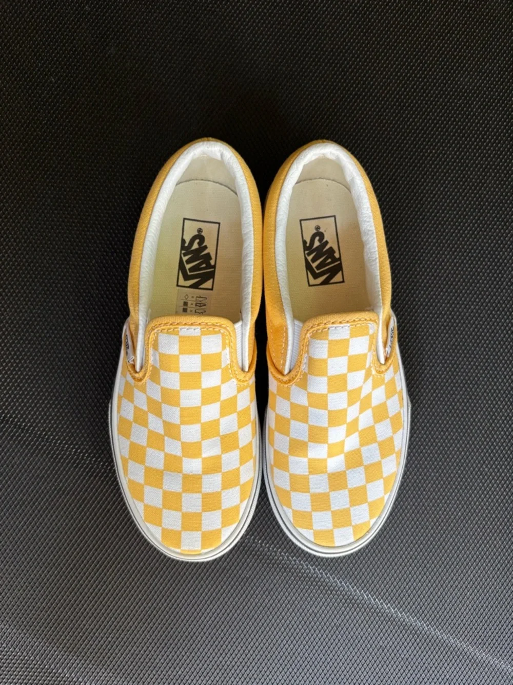 Vans Kids Yellow Checkerboard Slip-On Sneakers BRAND NEW NEVER WORN