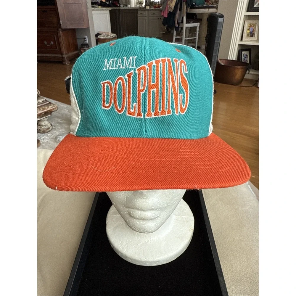 Miami Dolphins Vintage Sports Specialties Trucker Snapback Cap Super Rare 4688‎