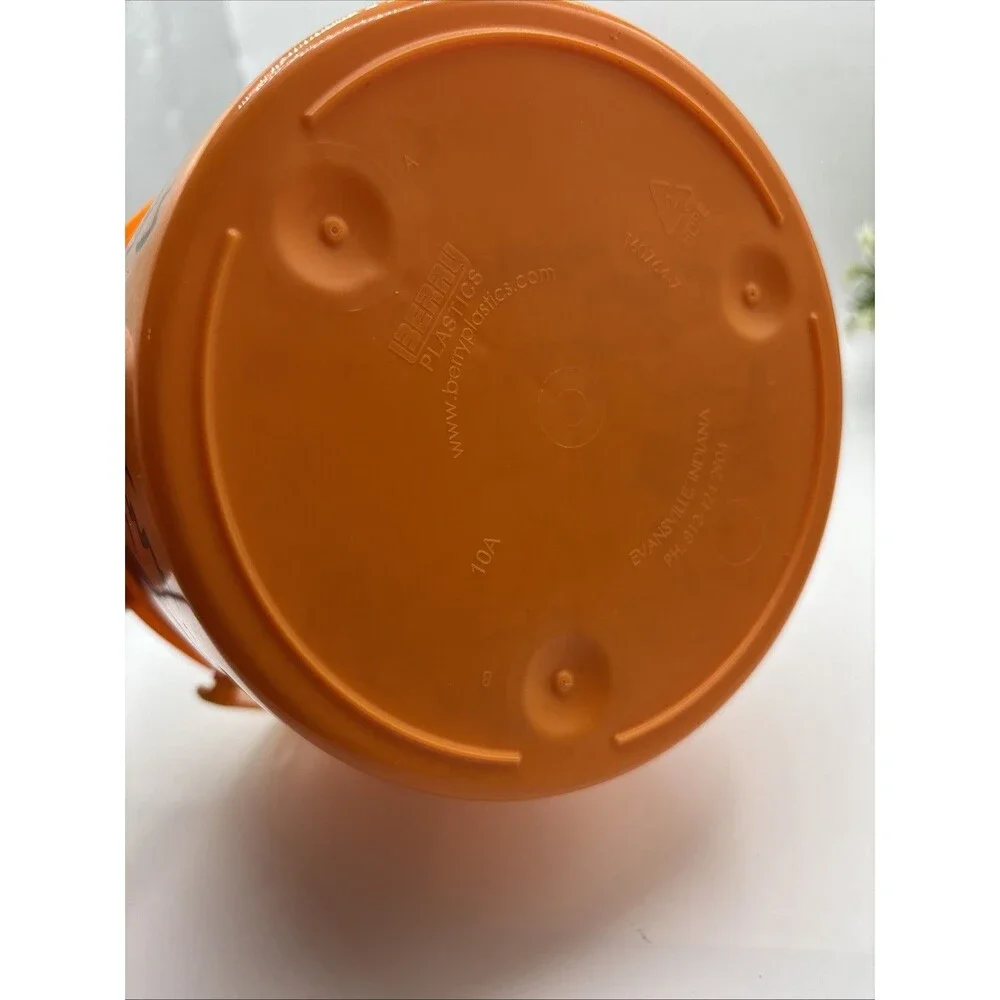 2024 McDonald's Halloween Orange Monster Bucket Pail w handle Preown Collectable