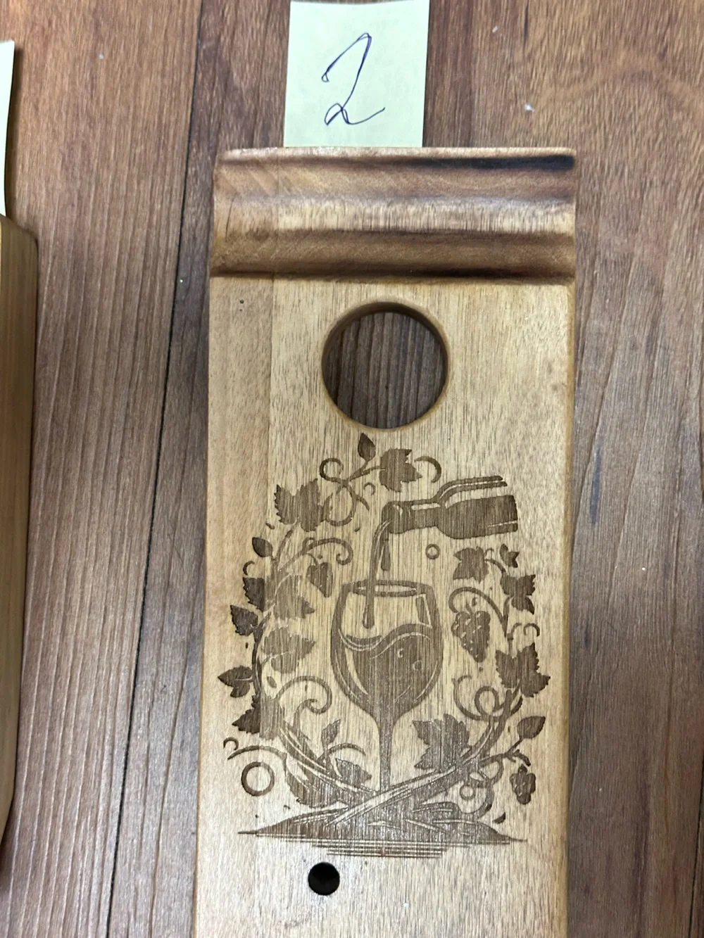 Laser-Engraved Wooden Floating Wine Bottle Holder / Single Bottle Self-Balanc