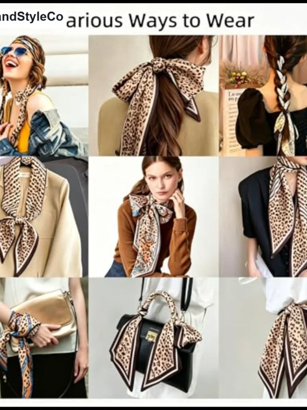 Silky Satin Long Skinny Scarf for Women - Versatile Neck, Hair, Head or Purse