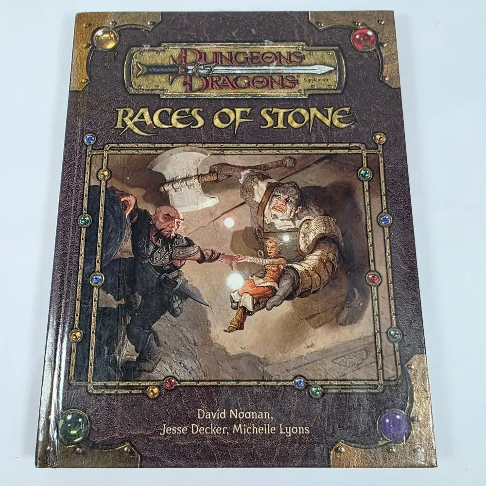 D&D Races of Stone Dungeons Dragons 3.5 Edition d20 Hardcover WOTC 2004 RPG