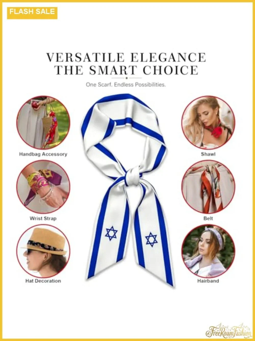 Silky Long Skinny Scarf for Handbags, Head Scarves for Women, Fashion Neck Scarf