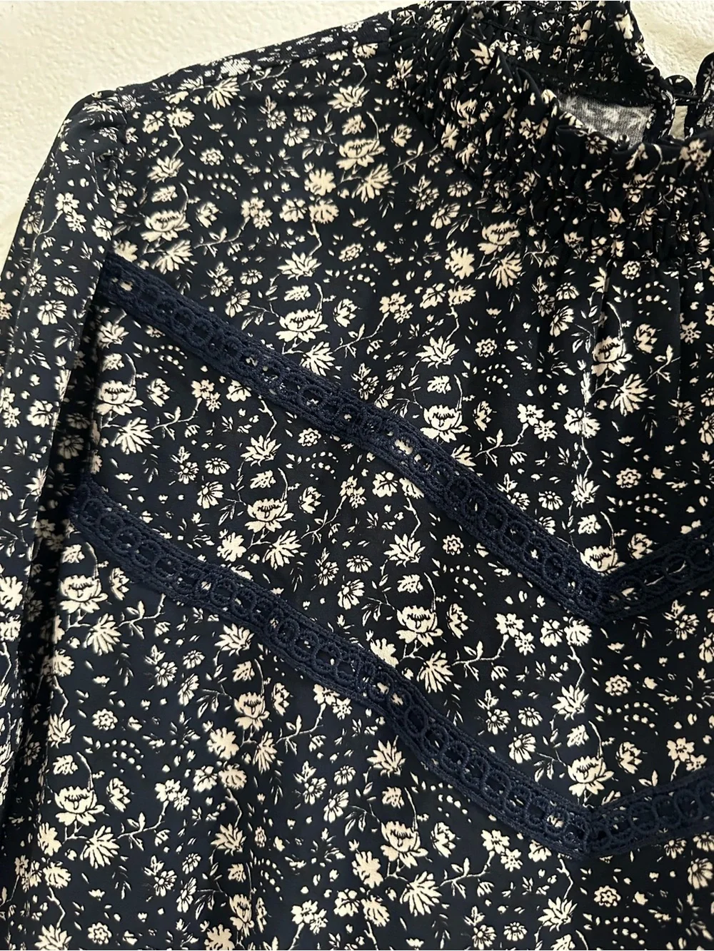 LOFT Floral Puff Sleeve Blouse