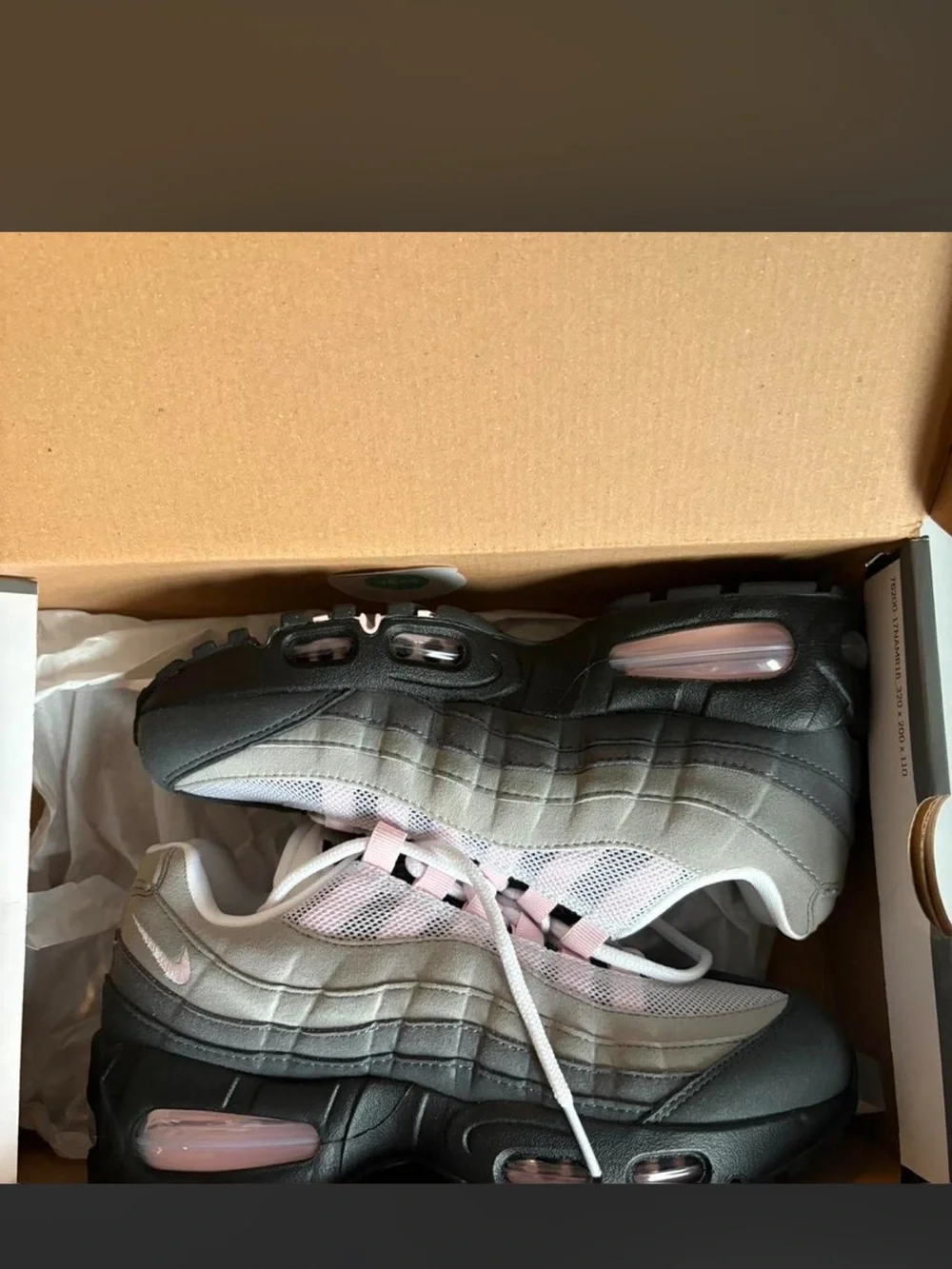 NEVER WORN - Nike Women’s Air Max 95 Sneakers — Gray with Pink Accents