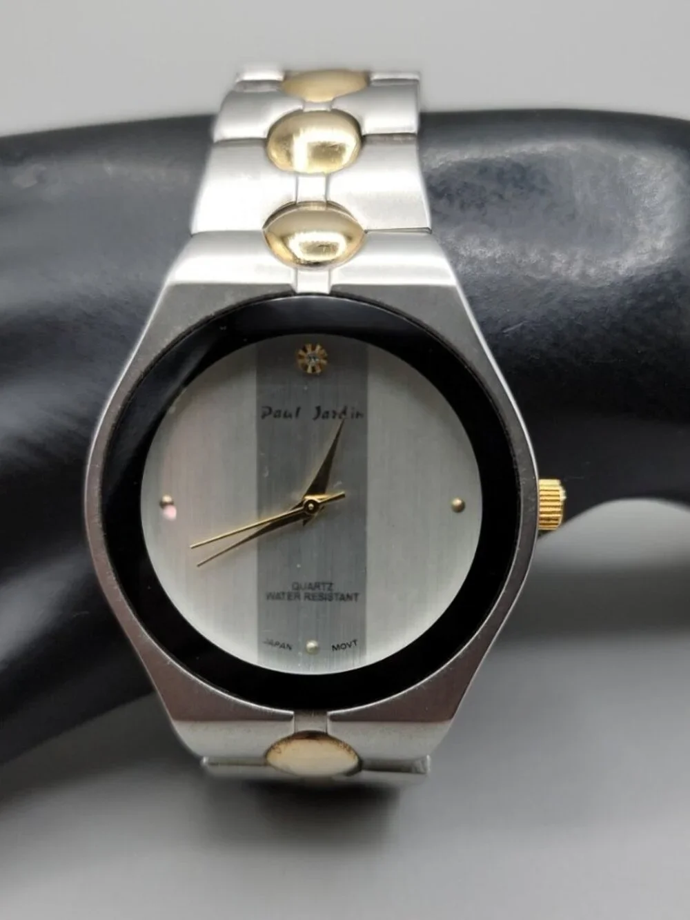 Vintage Paul Jardin Diamond Two Tone Quartz Watch 40mm 8