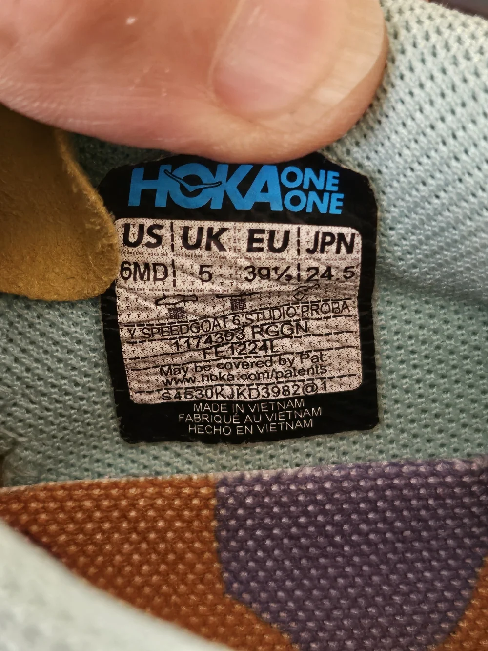 Hoka Speedgoat 6 Studio Proba Sneakers Teal, Orange & Pink, Purple 6MD